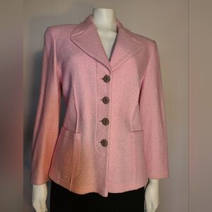 Women pink suit jacket